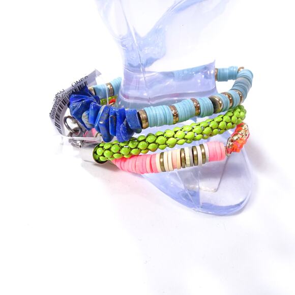 Banana Republic J.Crew Gap RAINBOW MULTI COLOR FRIENDSHIP BRACELET SET 3 PC NWT - Picture 6 of 7